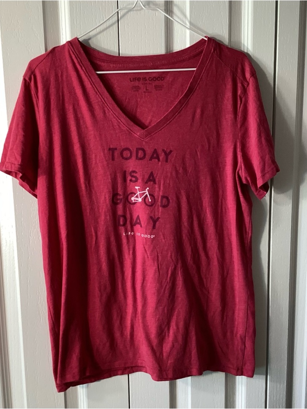 Life Is Good Bicycle Cool Tee “Today Is A Good Day” Sz Large
